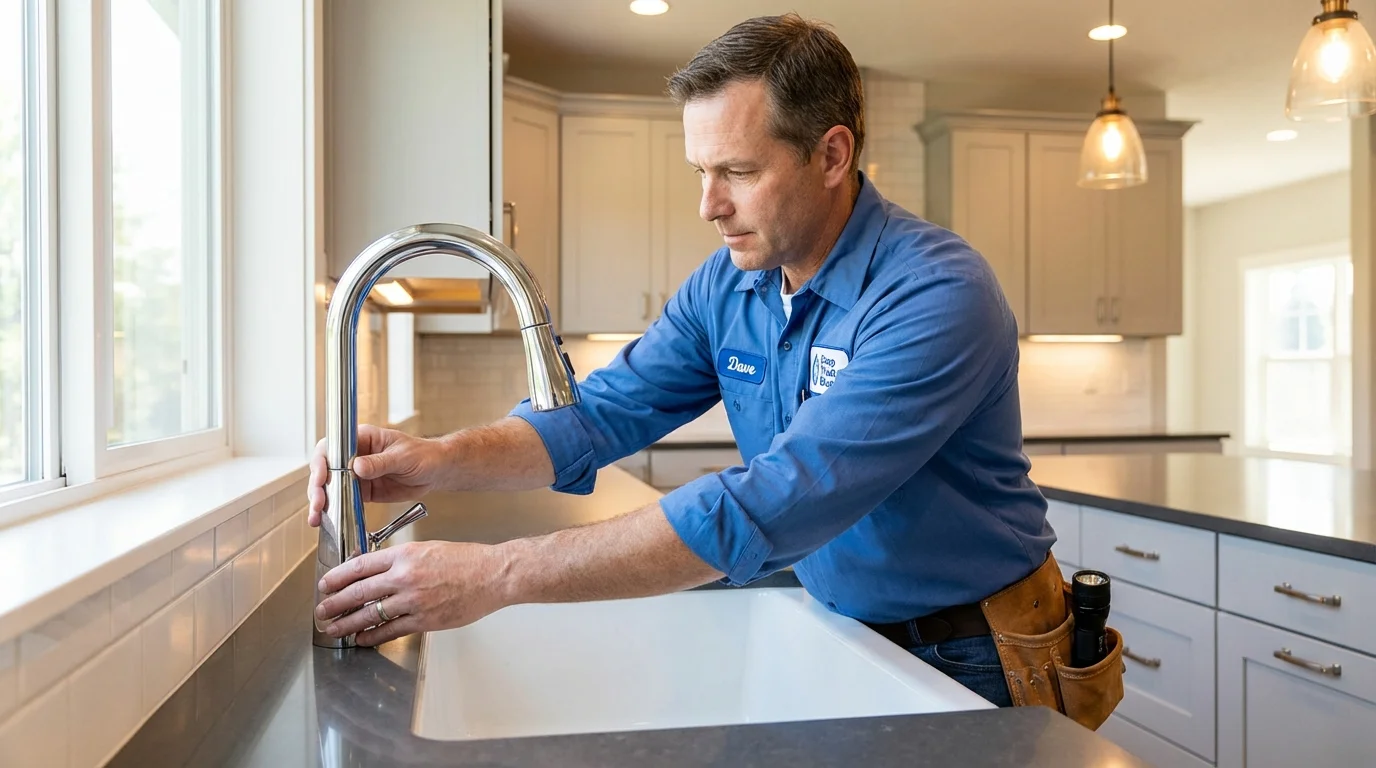 Kitchen faucet installation by Johns Plumbing LLC in Bryans Road