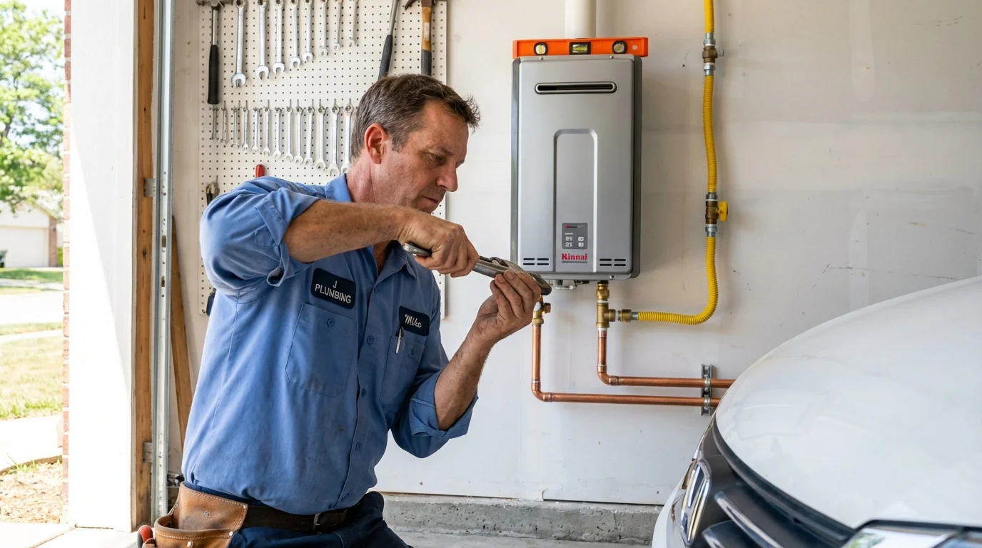 Tankless water heater installation by a Johns Plumbing LLC plumber in Bryans Road
